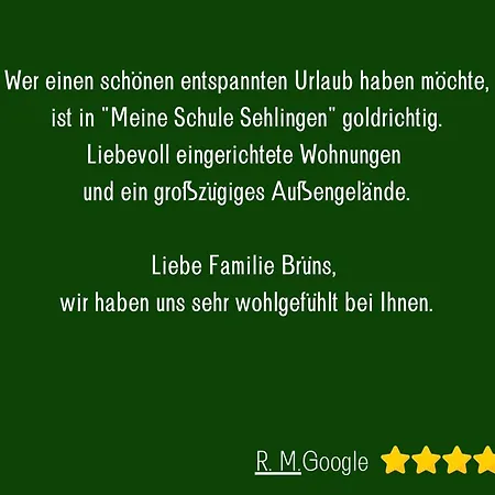 Meine Schule Sehlingen, Familien & Generations Landurlaub, Freunde & Team-auszeit, Workation, Sauna, Ruhe & Erholung, Niedersachsen, Verden, Hamburg, Bremen, Lueneburger Heide, Heide Park 38 Km , Serengeti Park 39 Km, Weltvogelpark 22 Km Apartmán Kirchlinteln
